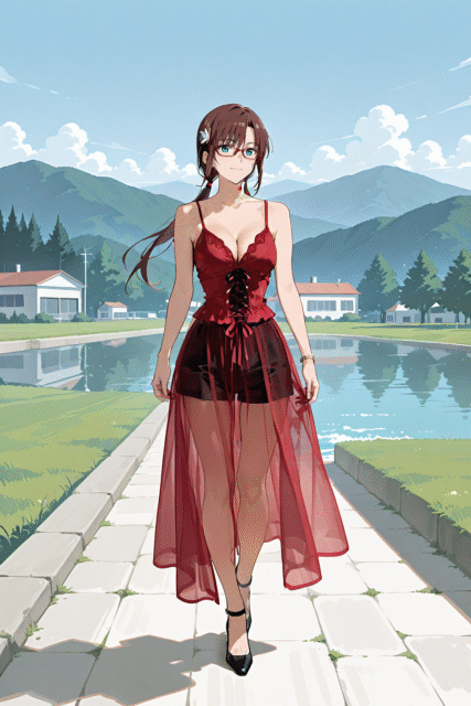 Y2K Lace Lace-up Dress